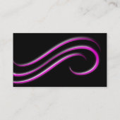 Schwarzer Hintergrund mit magentarotem Visitenkarte (Rückseite)