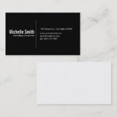 Schwarzer Hintergrund mit Trennlinie Visitenkarte (Vorne/Hinten)