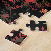 Schwarzer Hintergrund - Nahtloses Muster Puzzle (Seite)