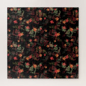 Schwarzer Hintergrund - Nahtloses Muster Puzzle (Horizontal)