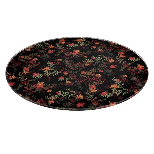 Schwarzer Hintergrund - Nahtloses Muster Schneidebrett (Ecke)