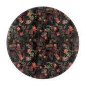 Schwarzer Hintergrund - Nahtloses Muster Schneidebrett (Vorderseite)