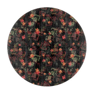 Schwarzer Hintergrund - Nahtloses Muster Schneidebrett