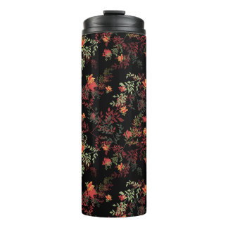 Schwarzer Hintergrund - Nahtloses Muster Thermosbecher