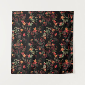 Schwarzer Hintergrund - Nahtloses Muster Wandteppich