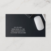 Schwarzer Hintergrund | Office Space Electronics Visitenkarte (Rückseite)