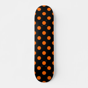 Schwarzer Hintergrund orange Tupfen Skateboard