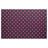 Schwarzer Hintergrund Pink Polka Dots Stoff (Fat Quarter (45,7 x 55,9 cm))