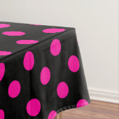 Schwarzer Hintergrund Pink Polka Dots Tischdecke (Beispiel)