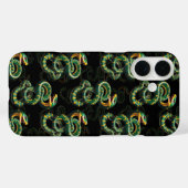Schwarzer Hintergrund Schlange Muster Design Case-Mate iPhone Hülle (Rückseite (Horizontal))
