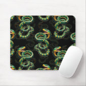 Schwarzer Hintergrund Schlange Muster Design Mousepad (Mit Mouse)