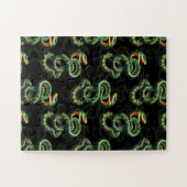 Schwarzer Hintergrund Schlange Muster Design Puzzle (Horizontal)