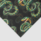 Schwarzer Hintergrund Schlange Muster Design Seidenpapier (Detail)