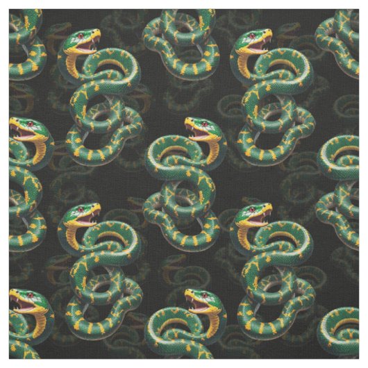 Schwarzer Hintergrund Schlange Muster Design Stoff (Muster)