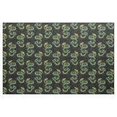 Schwarzer Hintergrund Schlange Muster Design Stoff (Fat Quarter (45,7 x 55,9 cm))