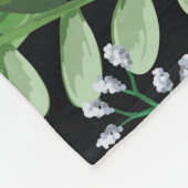 Schwarzer Hintergrund Sonnenblumenmuster Fleecedecke (Ecke)