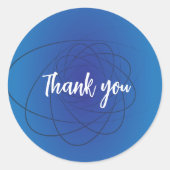 Schwarzer Hintergrund-Sticker Runder Aufkleber (Vorderseite)