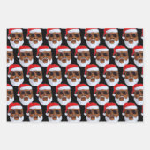 Schwarzer Hip Hop Santa Claus Afroamerikanischer W Geschenkpapier Set (Vorderseite 3)