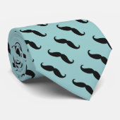 Schwarzer Hipster Mustaches Krawatte (Gerollt)