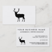 Schwarzer Hirsch - Junggeselle-oder Hirsch-Party Visitenkarte (Vorne/Hinten)