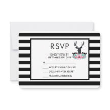 Schwarzer Hirschkopf mit rosa Blume Bouquet UAWG