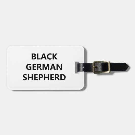 Schwarzer Hirte Gepäckanhänger (Vorderseite horizontal)