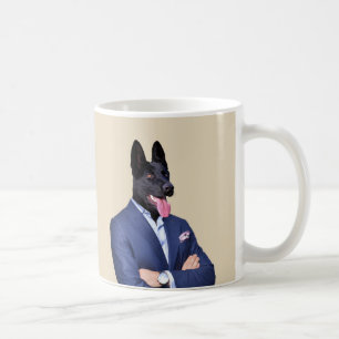 Schwarzer Hirte im Anzug - Humanimal Kaffeetasse
