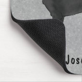 Schwarzer Hirtenhund und Individuelle Name Grau Mousepad (Ecke)