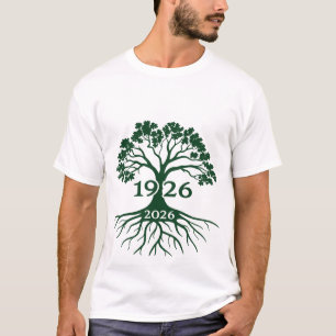 Schwarzer Historischer Jahrhundertblumbaum 1926-20 T-Shirt