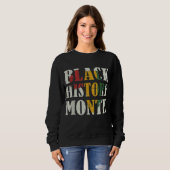 Schwarzer Historischer Monat mit afrikanischer Kar Sweatshirt (Vorne ganz)