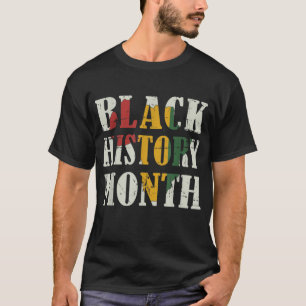 Schwarzer Historischer Monat mit afrikanischer Kar T-Shirt