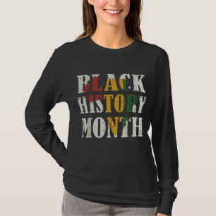 Schwarzer Historischer Monat mit afrikanischer Kar T-Shirt