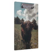 Schwarzer Hochland Schottische Kuh Weiden Vintag R Klemmbrett (Rechts)