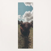 Schwarzer Hochland Schottische Kuh Weiden Vintag R Yogamatte (Vorderseite)