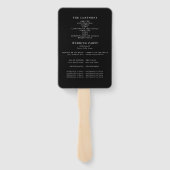 Schwarzer Hochzeitsfächer/Programm Fächer (Rückseite)
