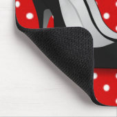 Schwarzer hoher Heels-rotes weißes Mousepad (Ecke)