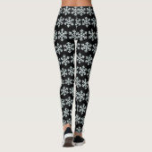 Schwarzer Holiday Snowflake Leggings (Rückseite)