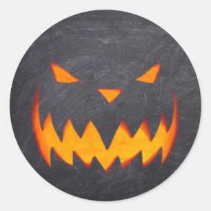Schwarzer Hollow Halloween Jack o'Lantern Stickers