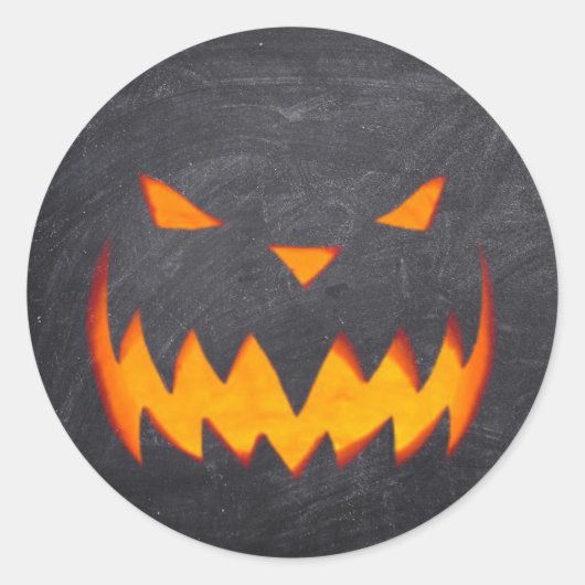Schwarzer Hollow Halloween Jack o'Lantern Stickers (Vorderseite)
