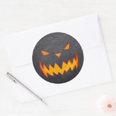Schwarzer Hollow Halloween Jack o'Lantern Stickers (Umschlag)