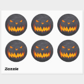 Schwarzer Hollow Halloween Jack o'Lantern Stickers (Blatt)