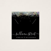 Schwarzer Holografischer Glitzer mit Nekklasseanze (Vorderseite)