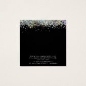 Schwarzer Holografischer Glitzer mit Nekklasseanze (Rückseite)