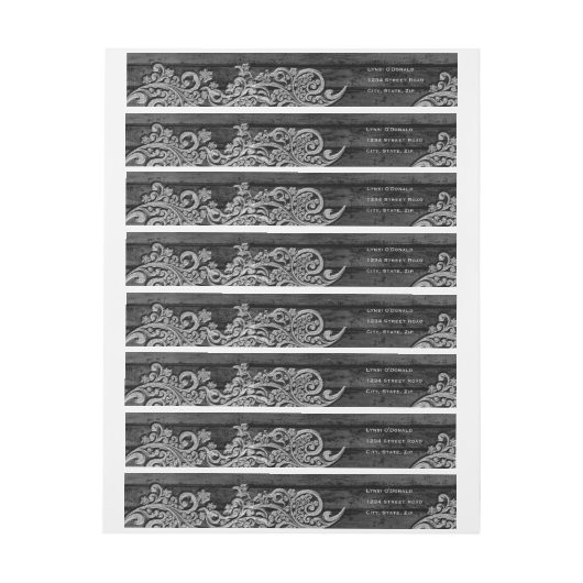 Schwarzer hölzerner silberner Schnee (Bogen)