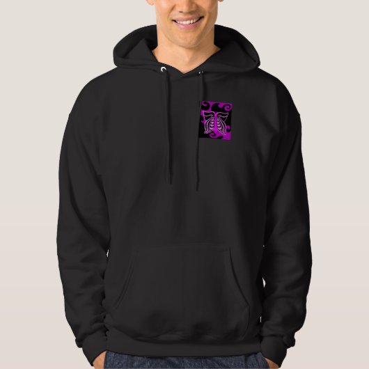 Schwarzer Hoodie der (Vorderseite)