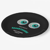 Schwarzer Horror Auge Spooktacular Halloween-Party Pappteller (Schrägansicht)