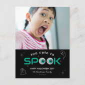 Schwarzer Horror Auge zu Niedlich, Halloween Foto Postkarte (Vorderseite)