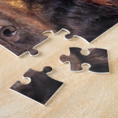 Schwarzer Hovawart Hund. Puzzle (Seite)