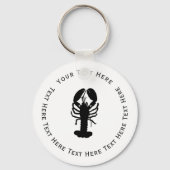 Schwarzer Hummer Schlüsselanhänger (Vorderseite)