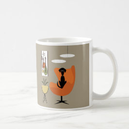 Schwarzer Hund aus der Mitte des Jahrhunderts, Ora Kaffeetasse